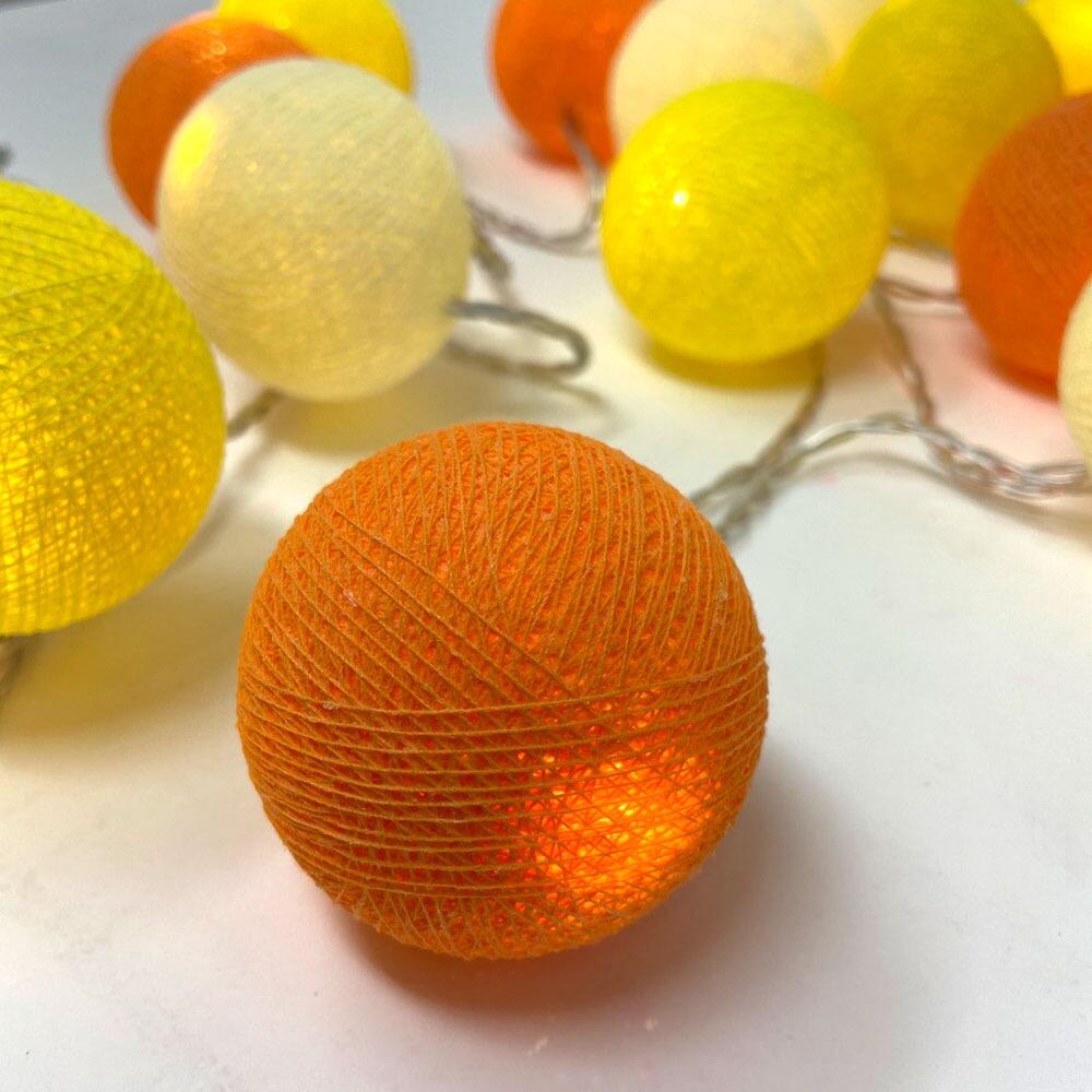 Ambient Balls 30 Lights Orange and Yellow