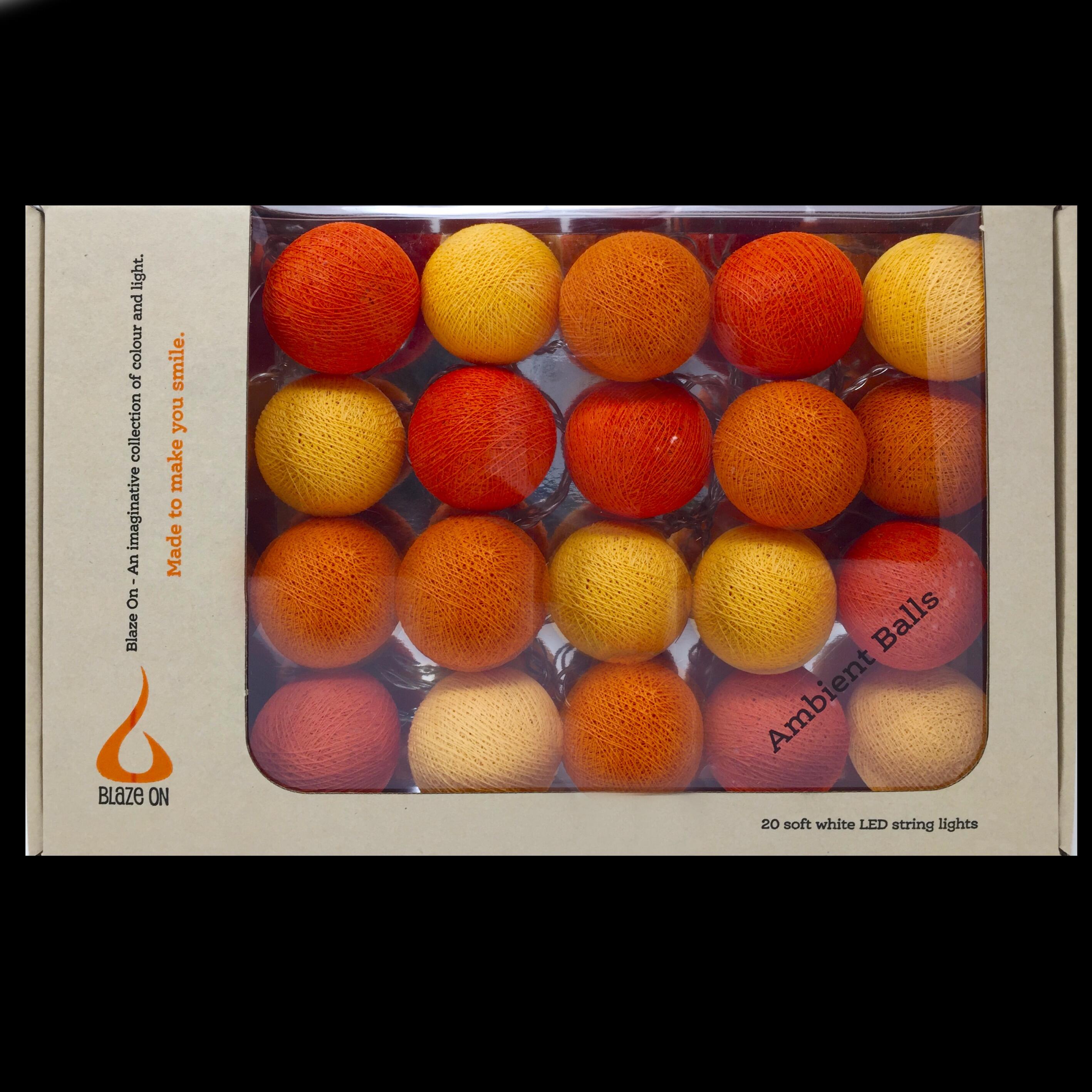Ambient Balls 20 Lights Metro Orange