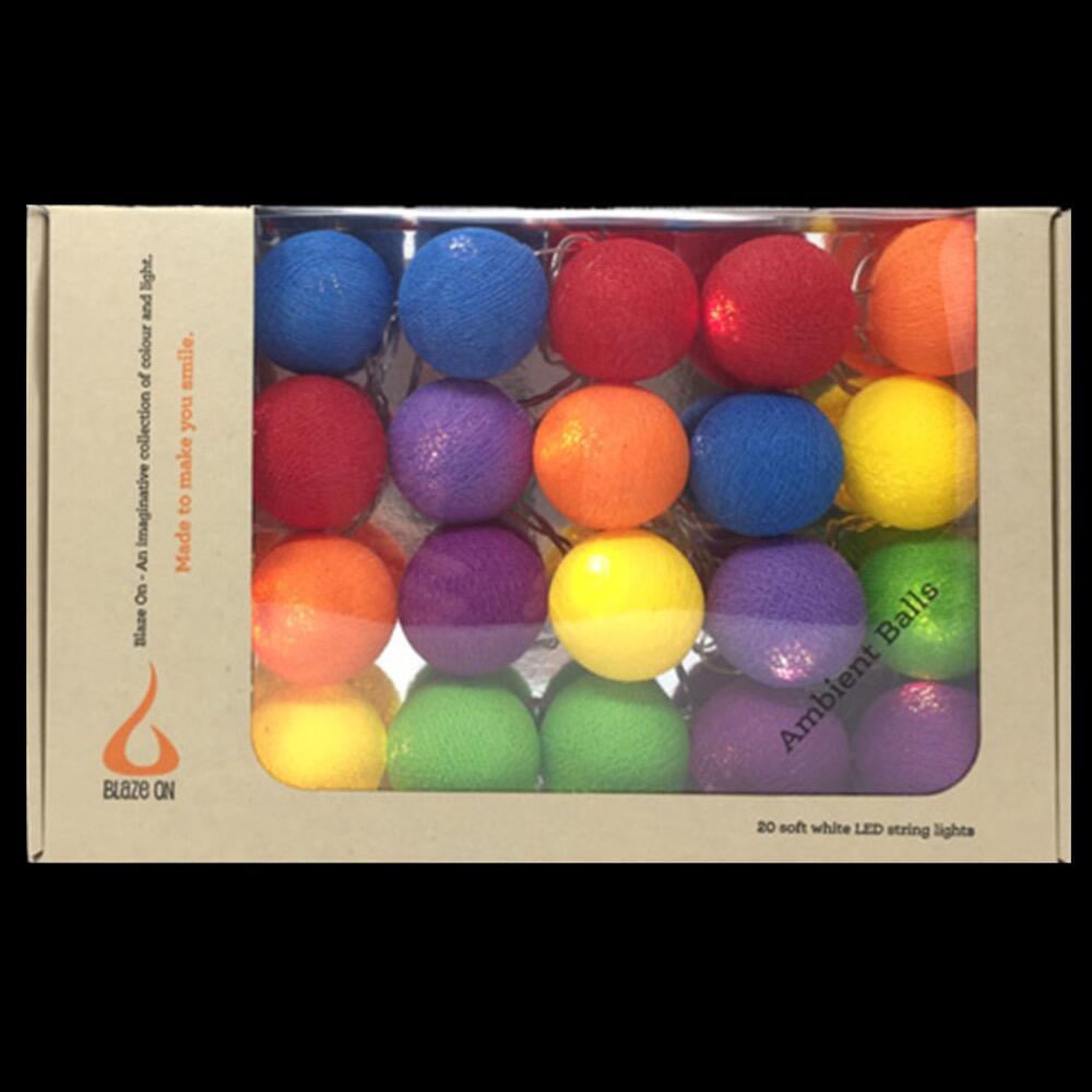 Ambient Balls 20 Lights Rainbow Colours