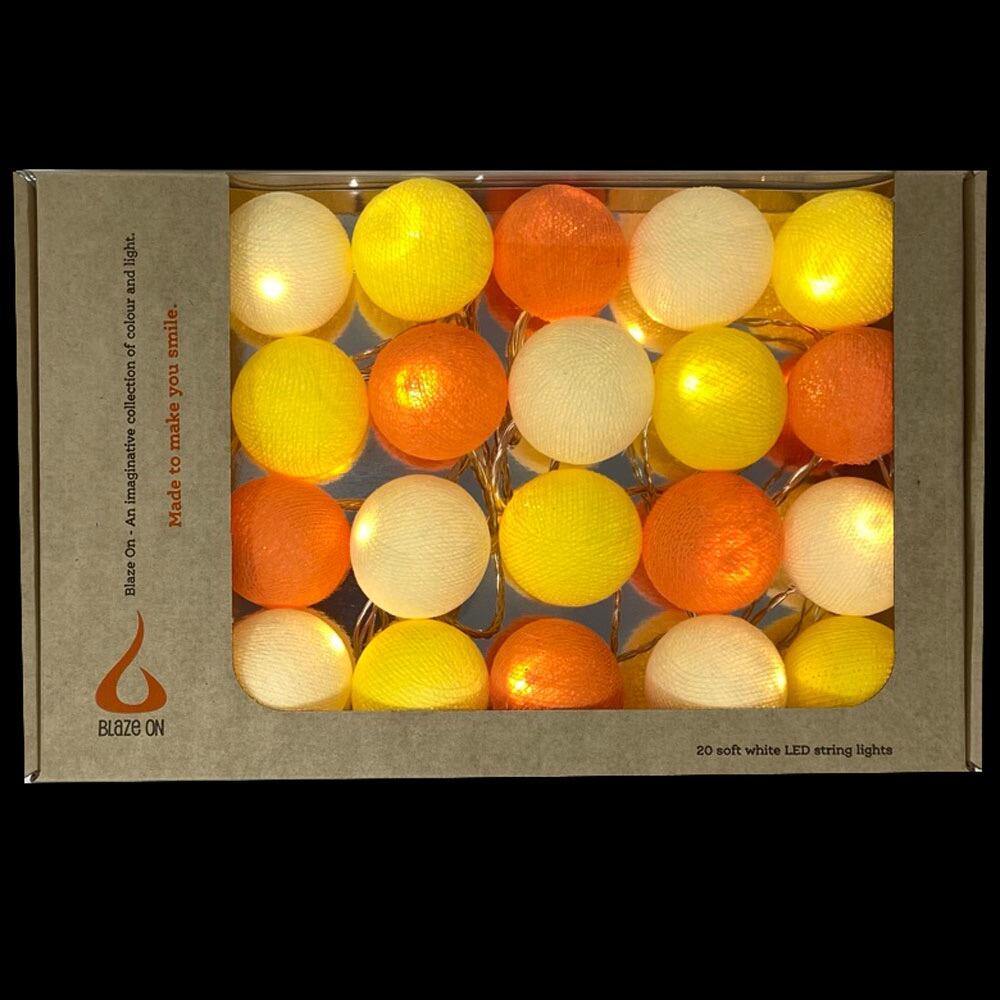 Ambient Balls 20 Lights Orange and Yellow
