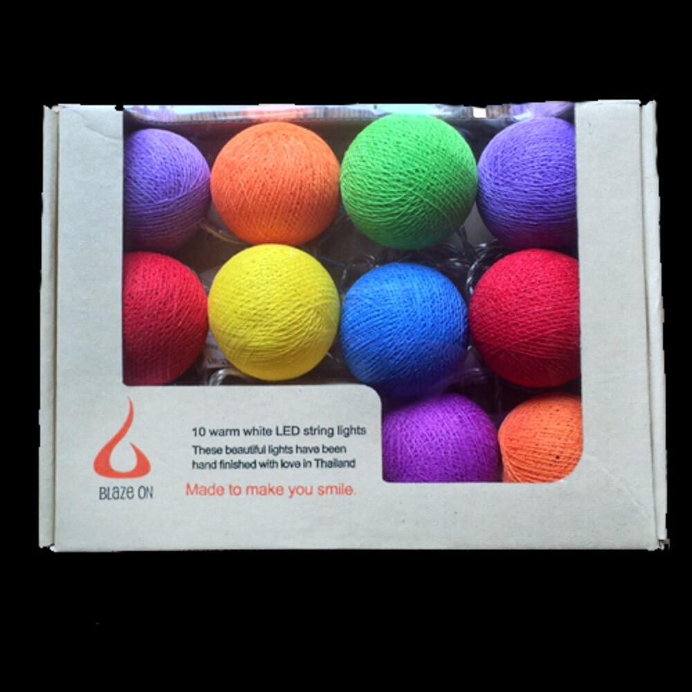 Ambient Balls 10 Lights Rainbow Colours