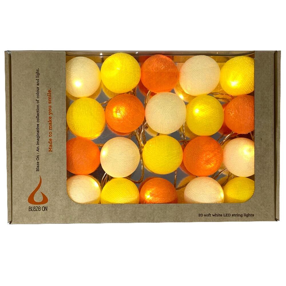 Ambient Balls 20 Lights Orange and Yellow