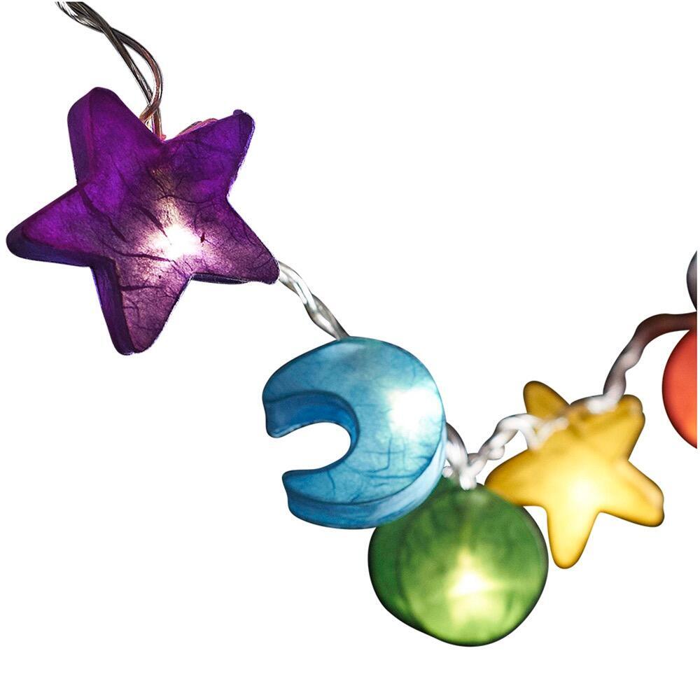 Blaze On Star, Sun & Moon 20 LED fairy lights in Rainbow