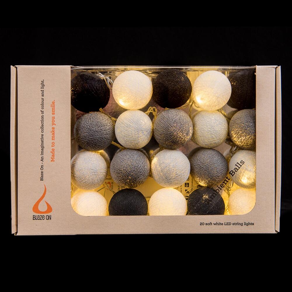 Ambient Balls 20 Lights Grey Tones