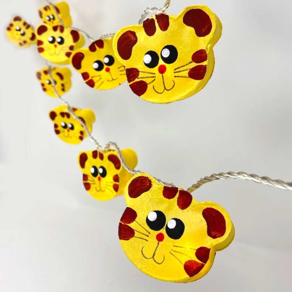 Grr Tiger – handcrafted tiger fairy lights by Blaze On, available in 10, 20 and 30 Lights