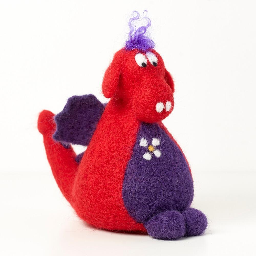 Dilly the Dragon Needle Felting Kit - With Core Ball | Woollie and Feltie 4. Alt Tags for the Image: