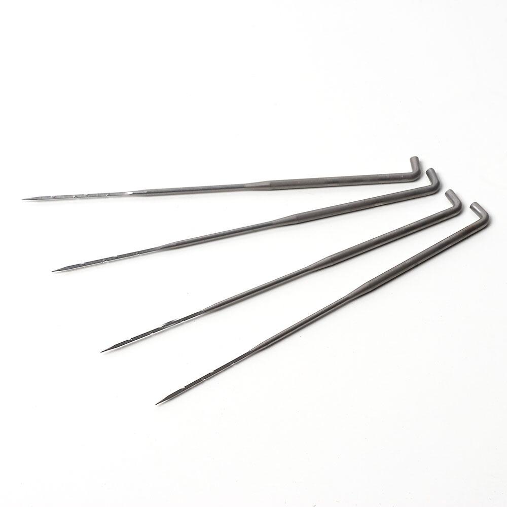 Professional grade 36 gauge steel felting needle featuring a triangular blade and precision barbs for fast, heavy-duty wool felting.