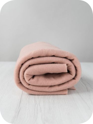 Premium Shell merino wool prefelt in a delicate dusty pink-nude shade, approx A4 size, imported from the DHG dyehouse in Italy.
