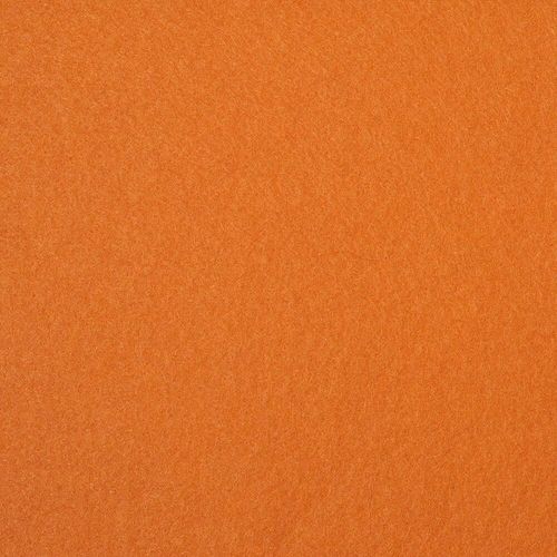 High-quality Orange craft felt featuring a smooth, uniform wool-viscose blend texture in a bright, citrus-orange shade.