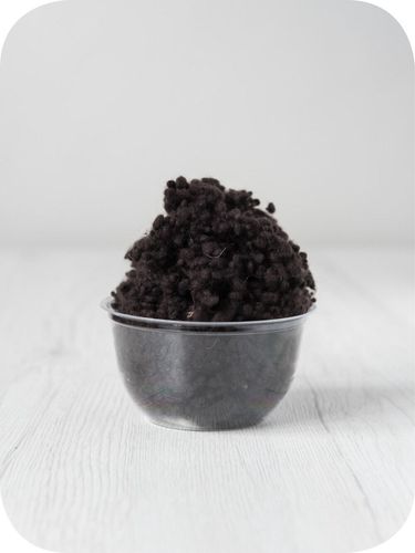 brown wool nepps in a 5g portion for adding texture to felting and spinning projects