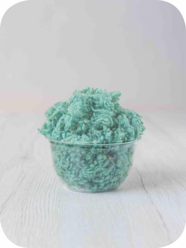 aqua wool nepps in a 5g portion for adding texture to felting and spinning projects