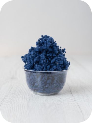 blue wool nepps in a 5g portion for adding texture to felting and spinning projects