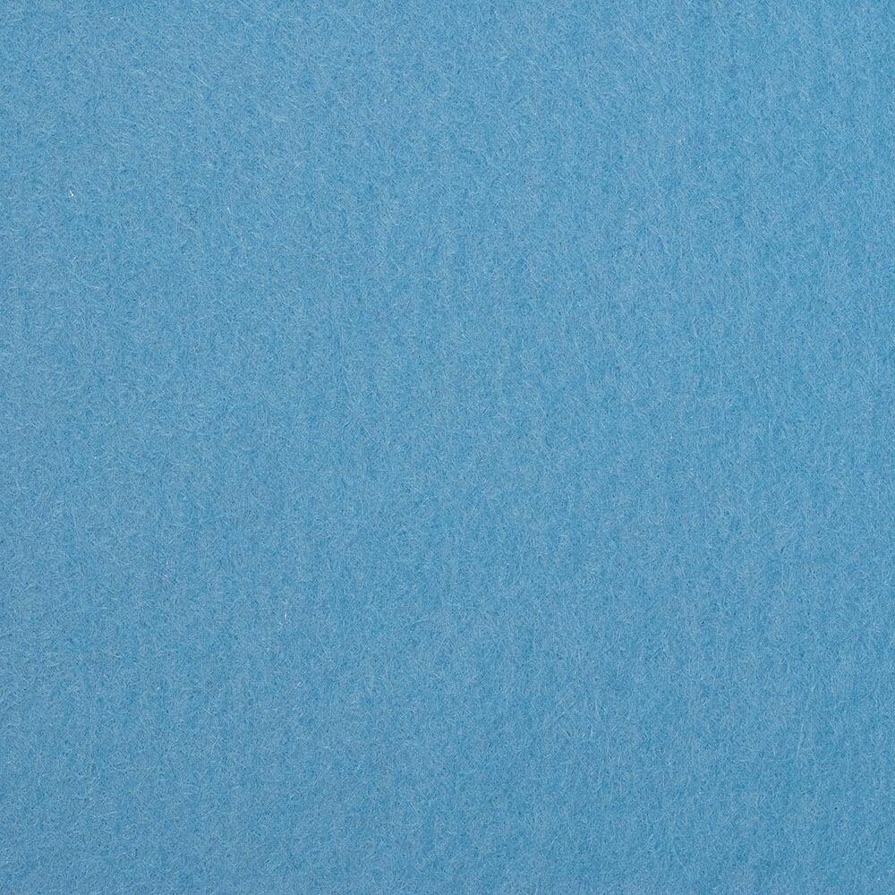 High-quality Light Blue craft felt featuring a smooth, uniform wool-viscose blend texture in a delicate sky-blue shade.