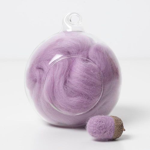 purple 18 merino wool tops for needle felting and spinning in a 10g portion.