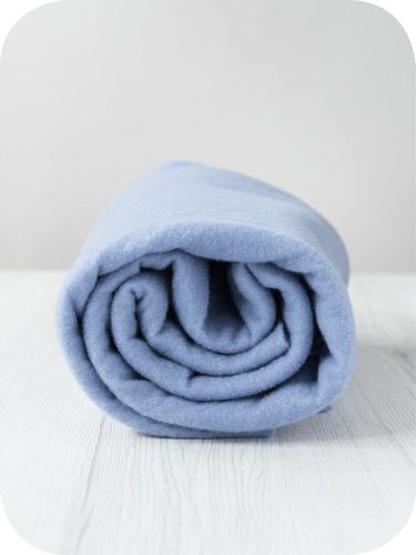 Premium Hydrangea merino wool prefelt in a soft, misty blue shade, approx A4 size, imported from the DHG dyehouse in Italy.