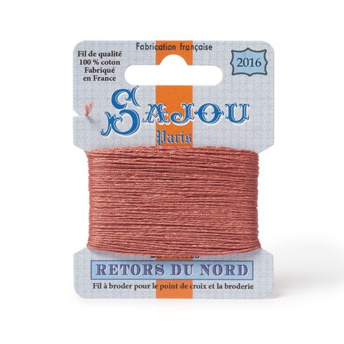 Maison Sajou Retors du Nord embroidery thread card in colour 2016 orange
