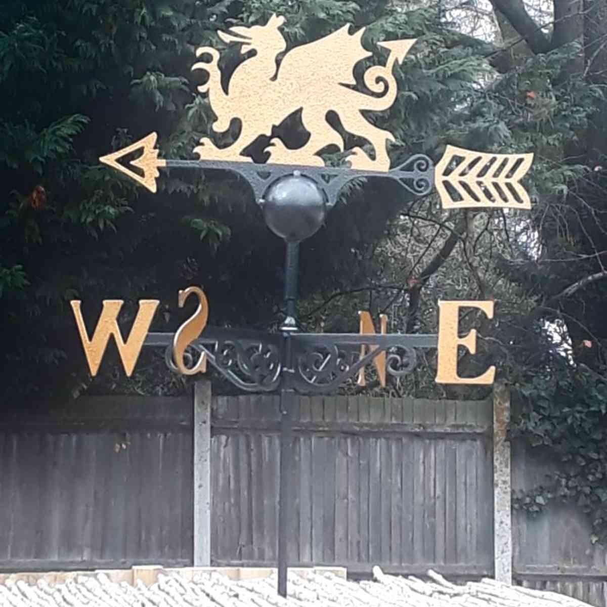 Welsh gold dragon weathervane