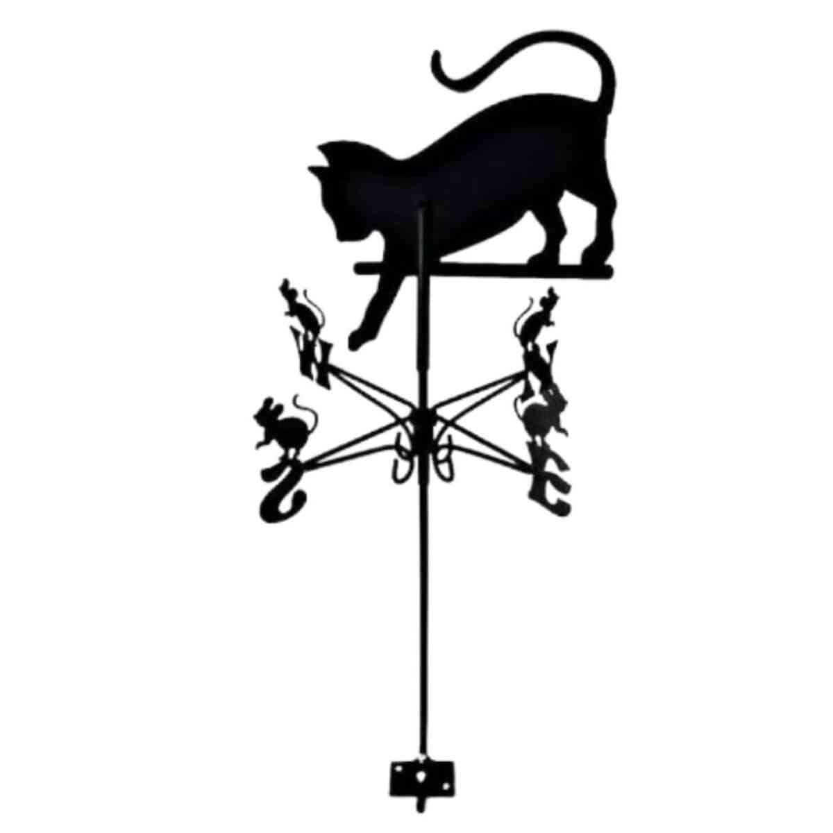 Cat and mouse traditional weathervane