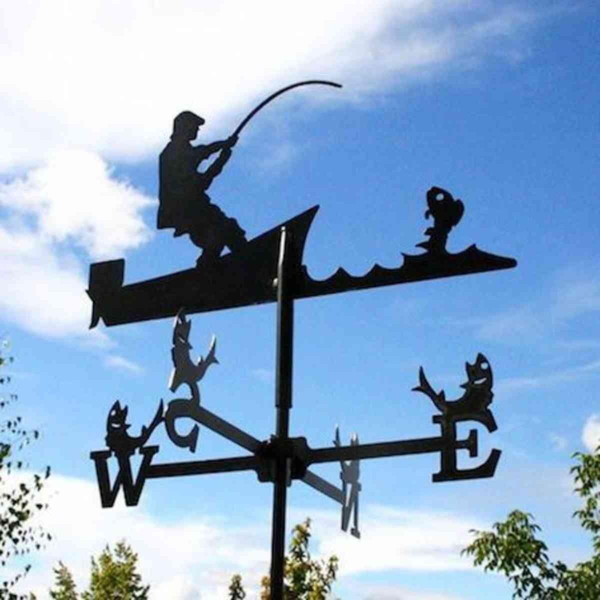 Medium angler weathervane