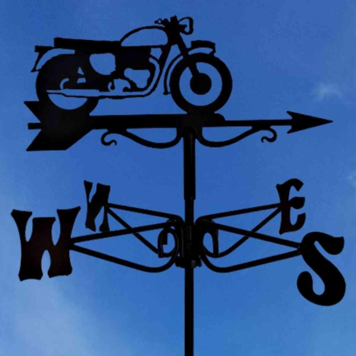 Vintage motorcycle mini weathervane