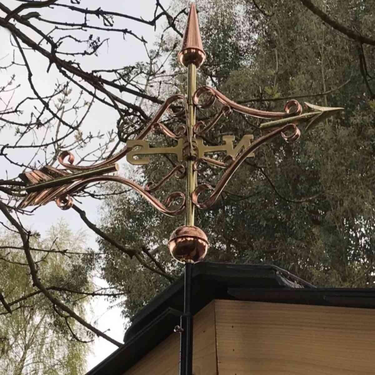 Medium copper victorian arrow weathervane