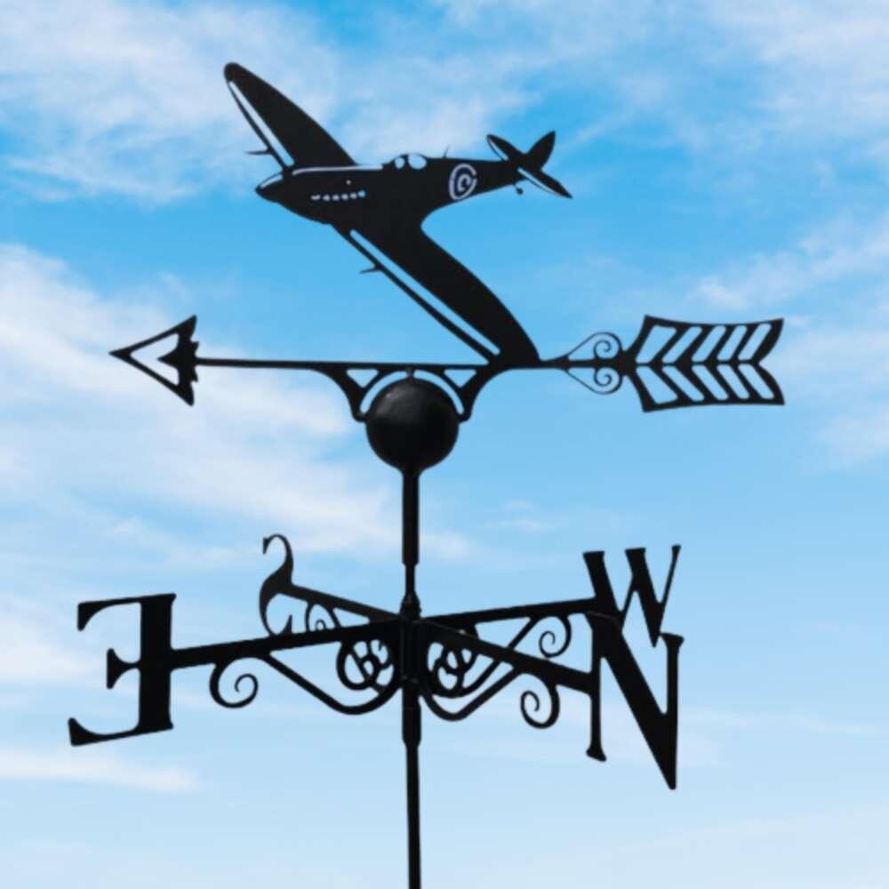 Spitfire weathervane supplied with a half round ridge finial