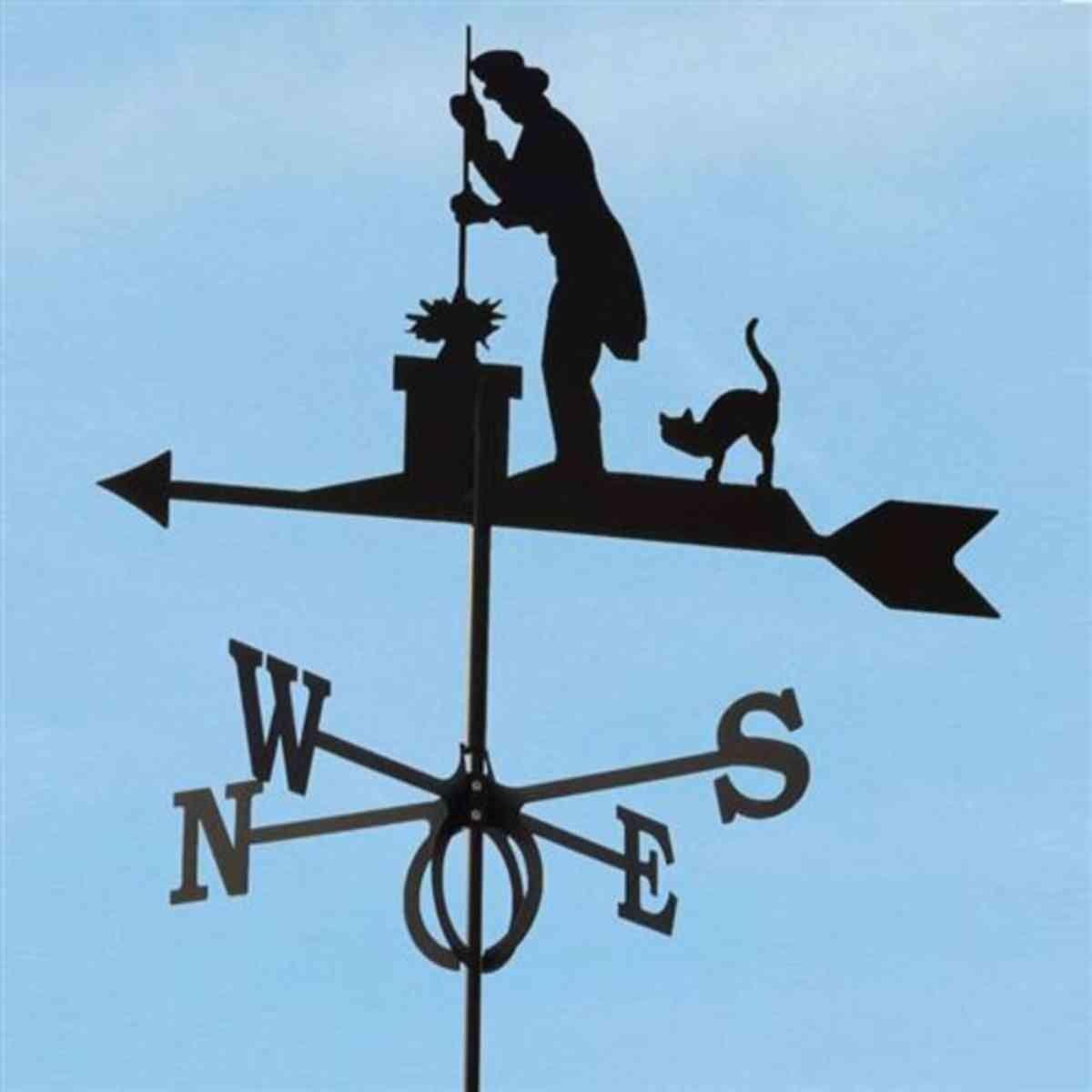 Large chimney sweep weathervane