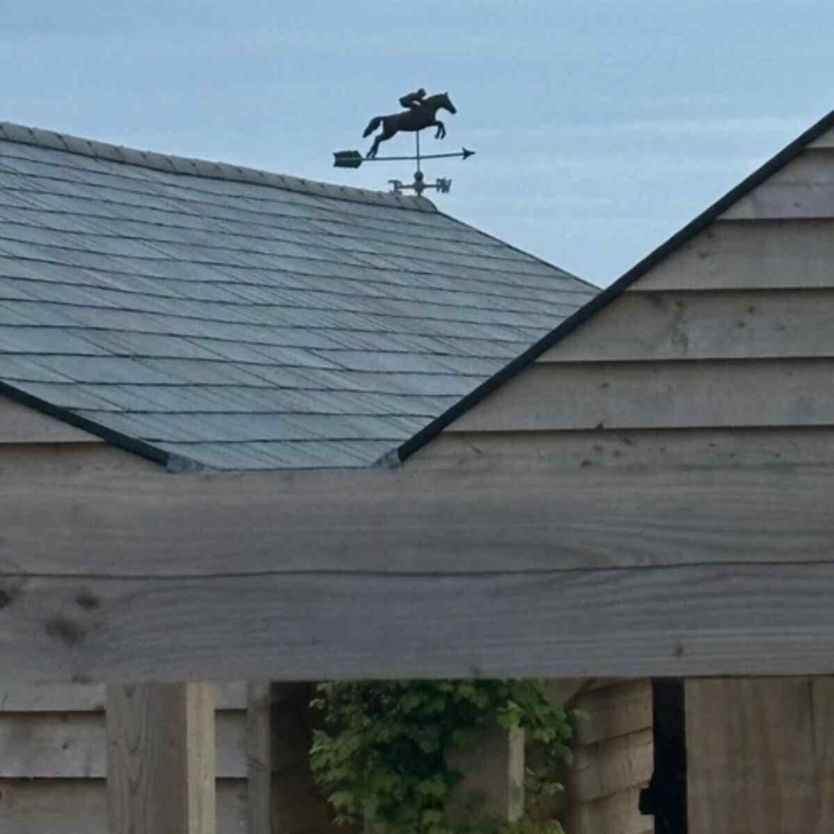 Large copper vintage race horse weathervane