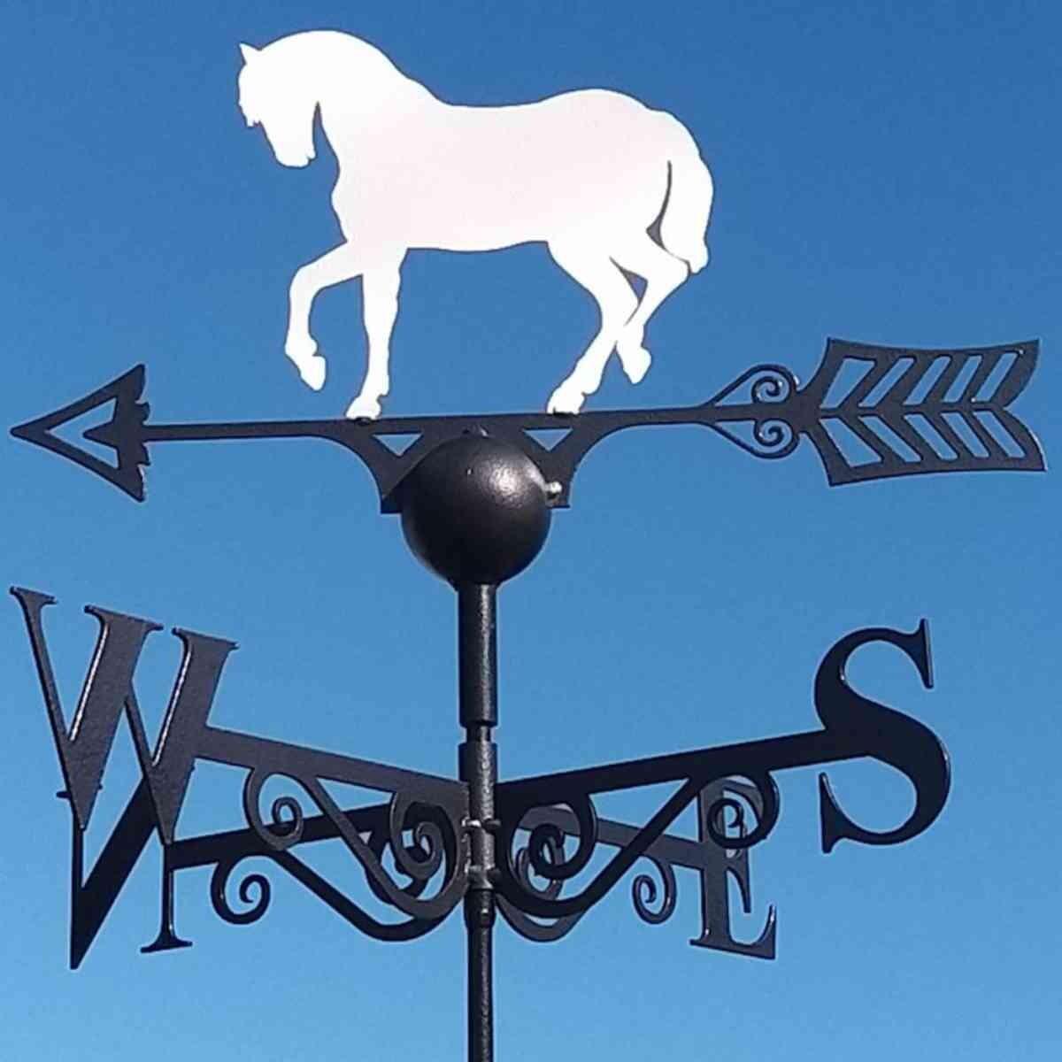 White horse weathervane