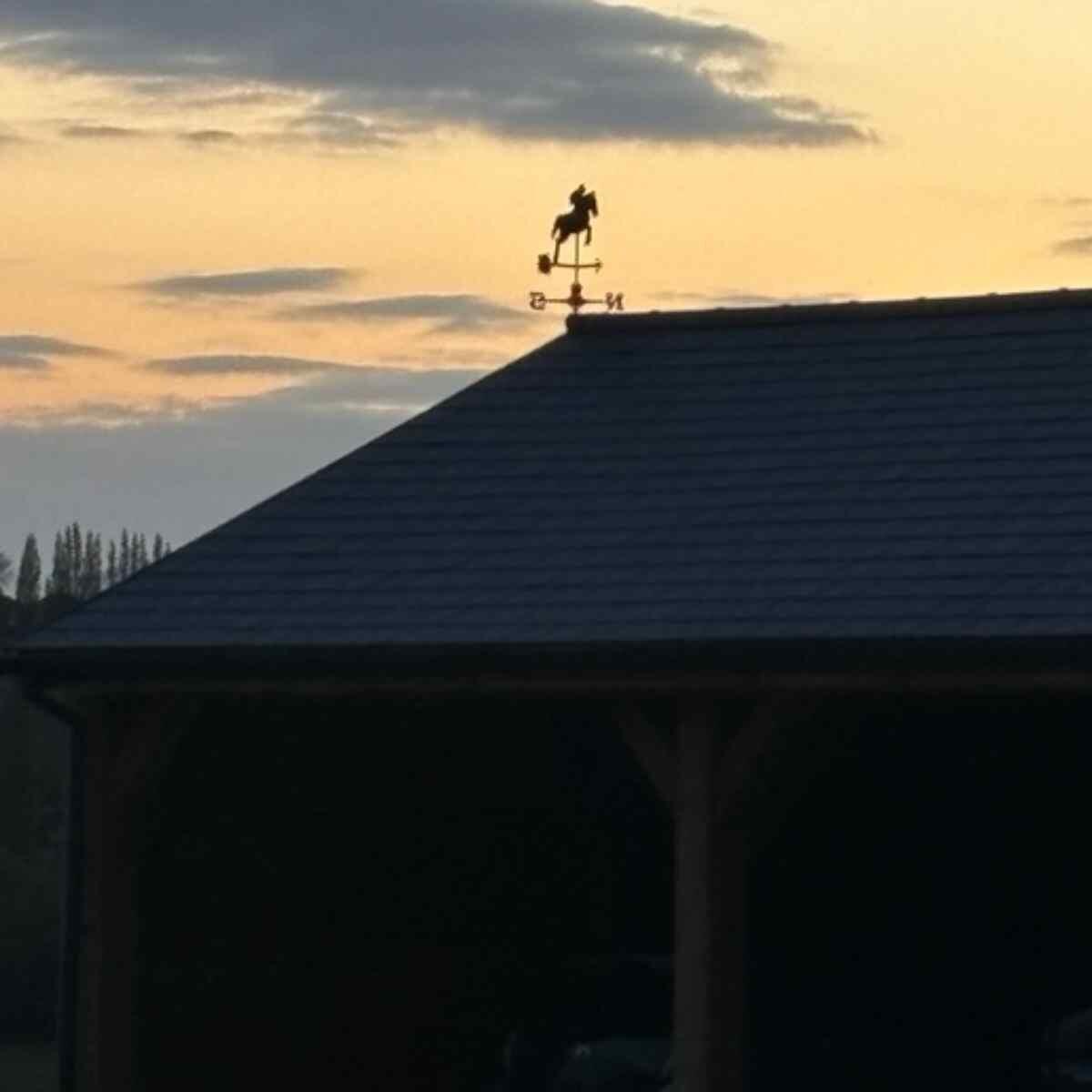 Large copper vintage race horse weathervane