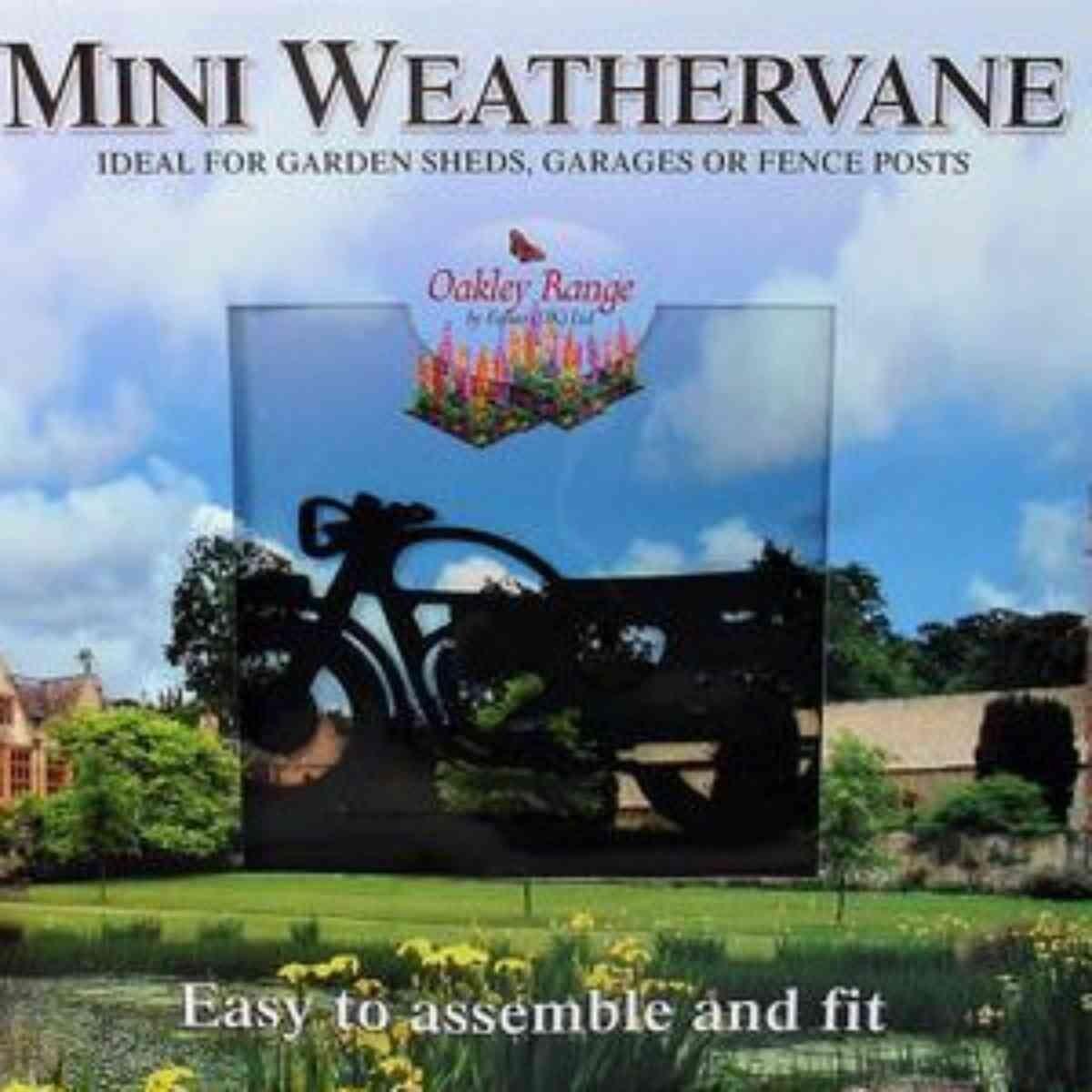 Vintage motorcycle mini weathervane