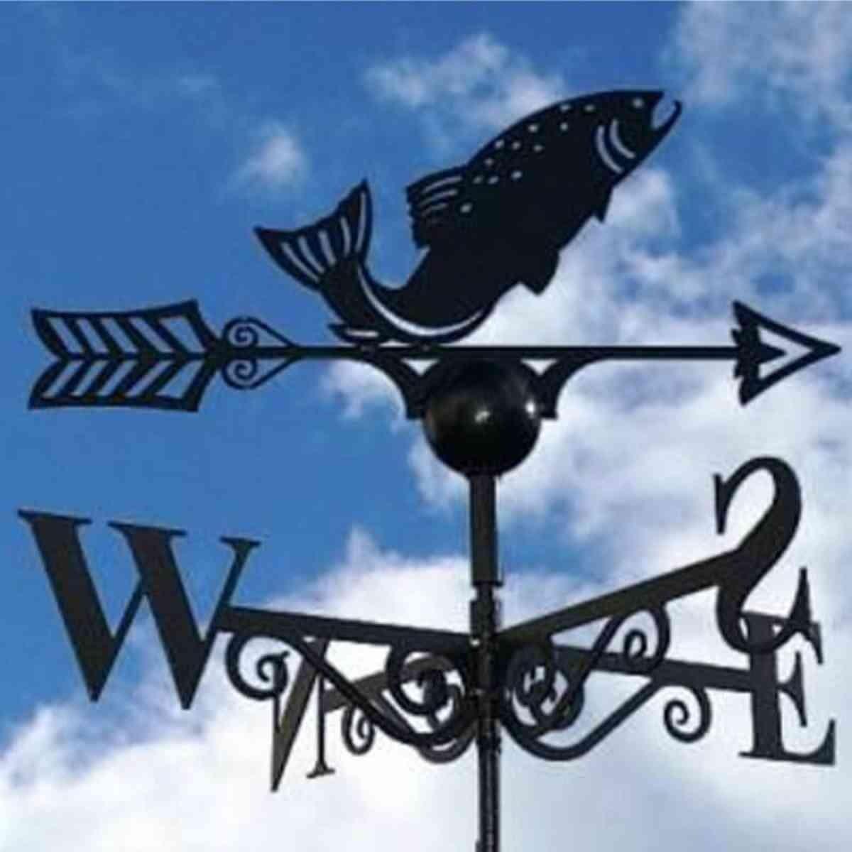 Leaping fish weathervane