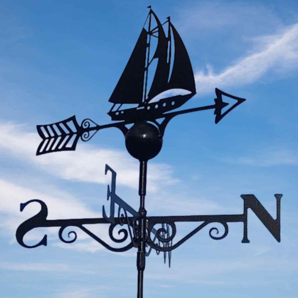 Sailboat weathervane
