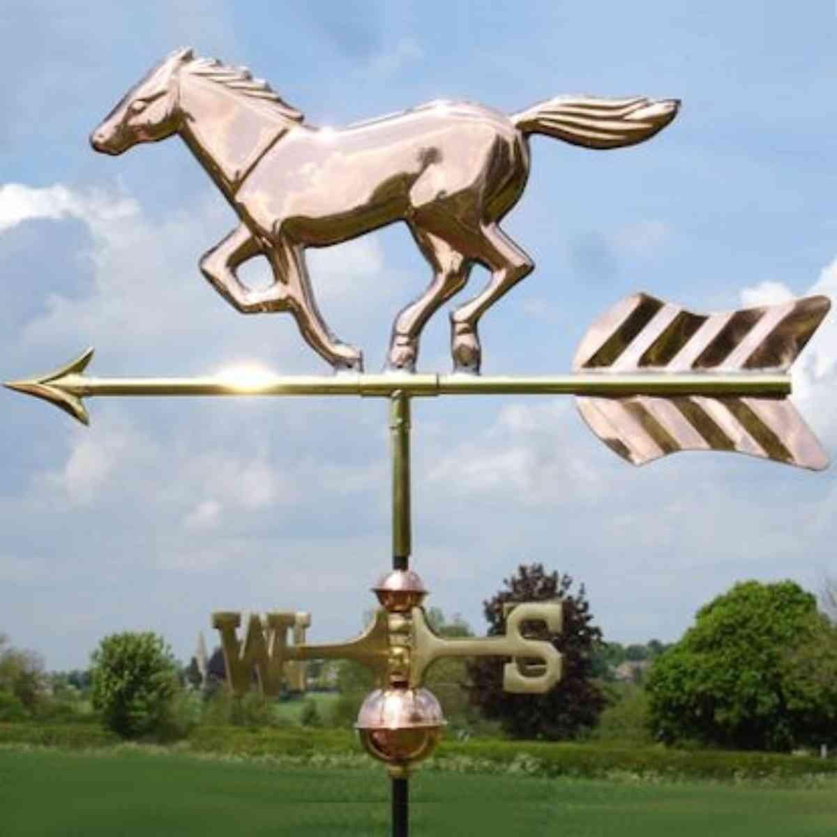 Medium copper horse weathervane