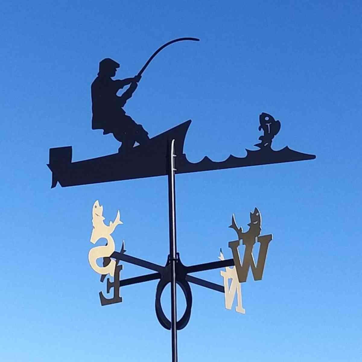 Large angler weathervane