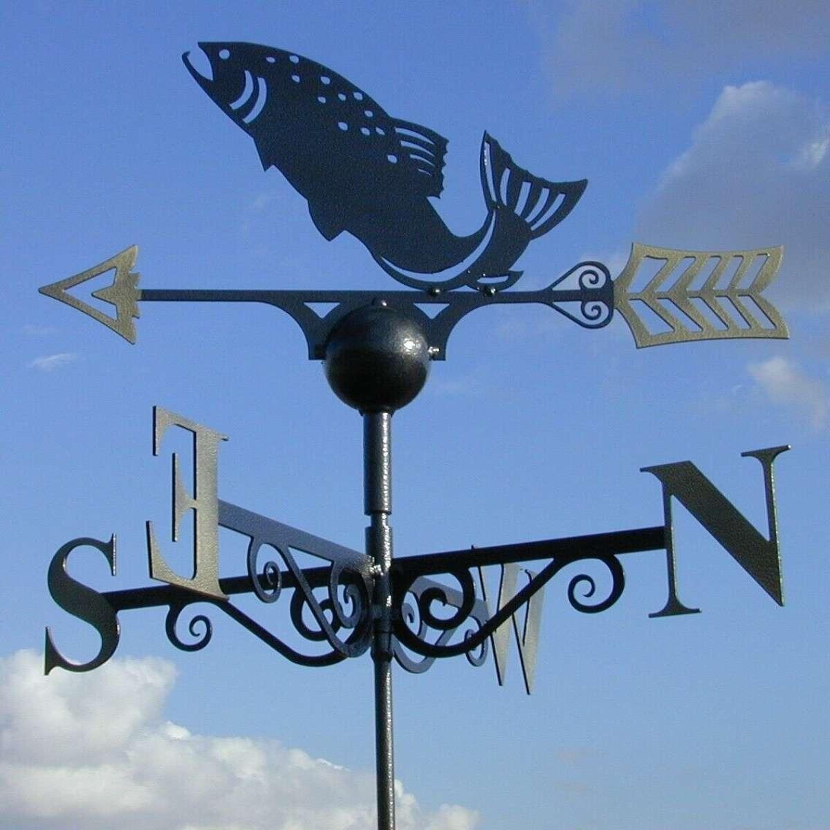 Leaping fish weathervane