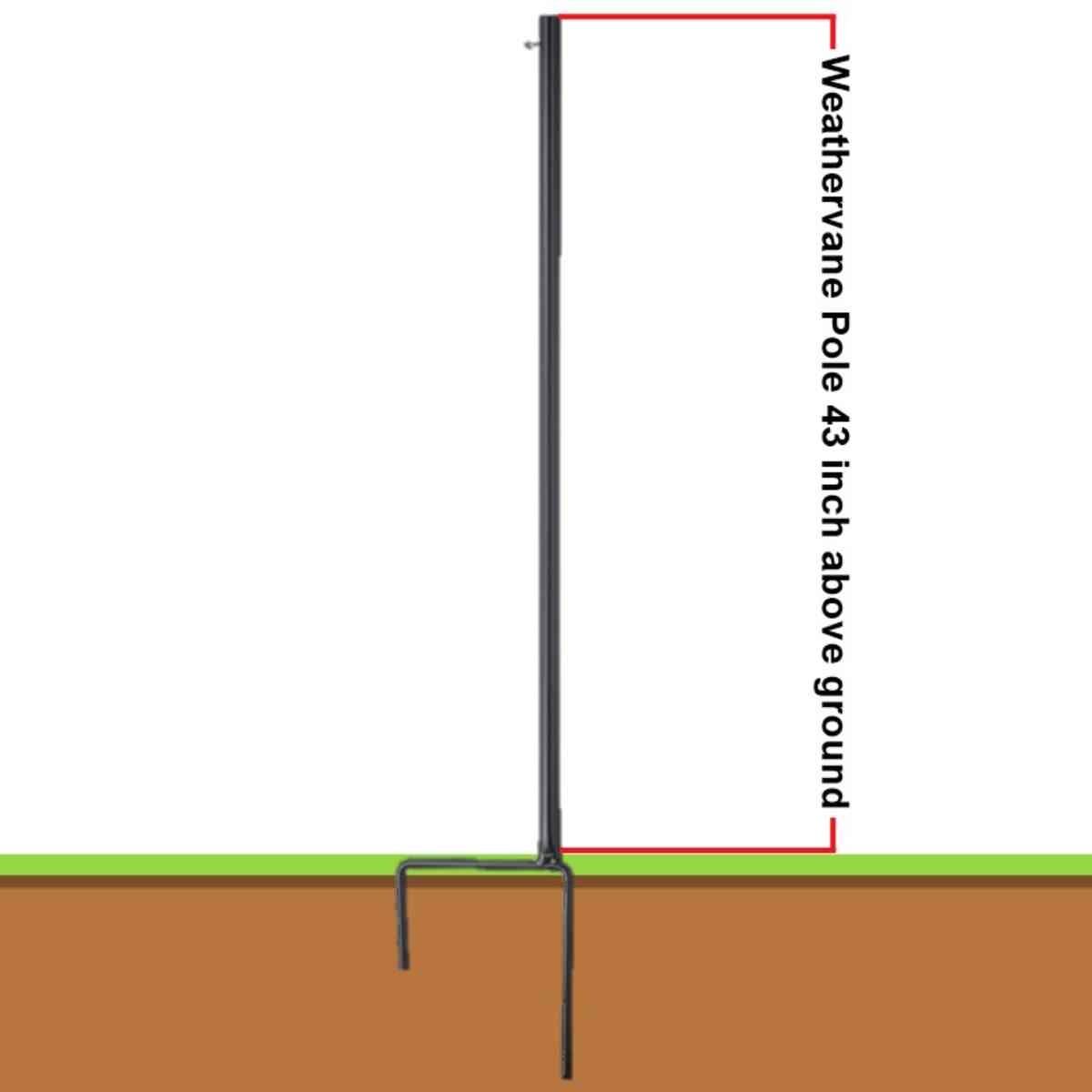 Garden pole fitting (Medium copper weathervanes only)