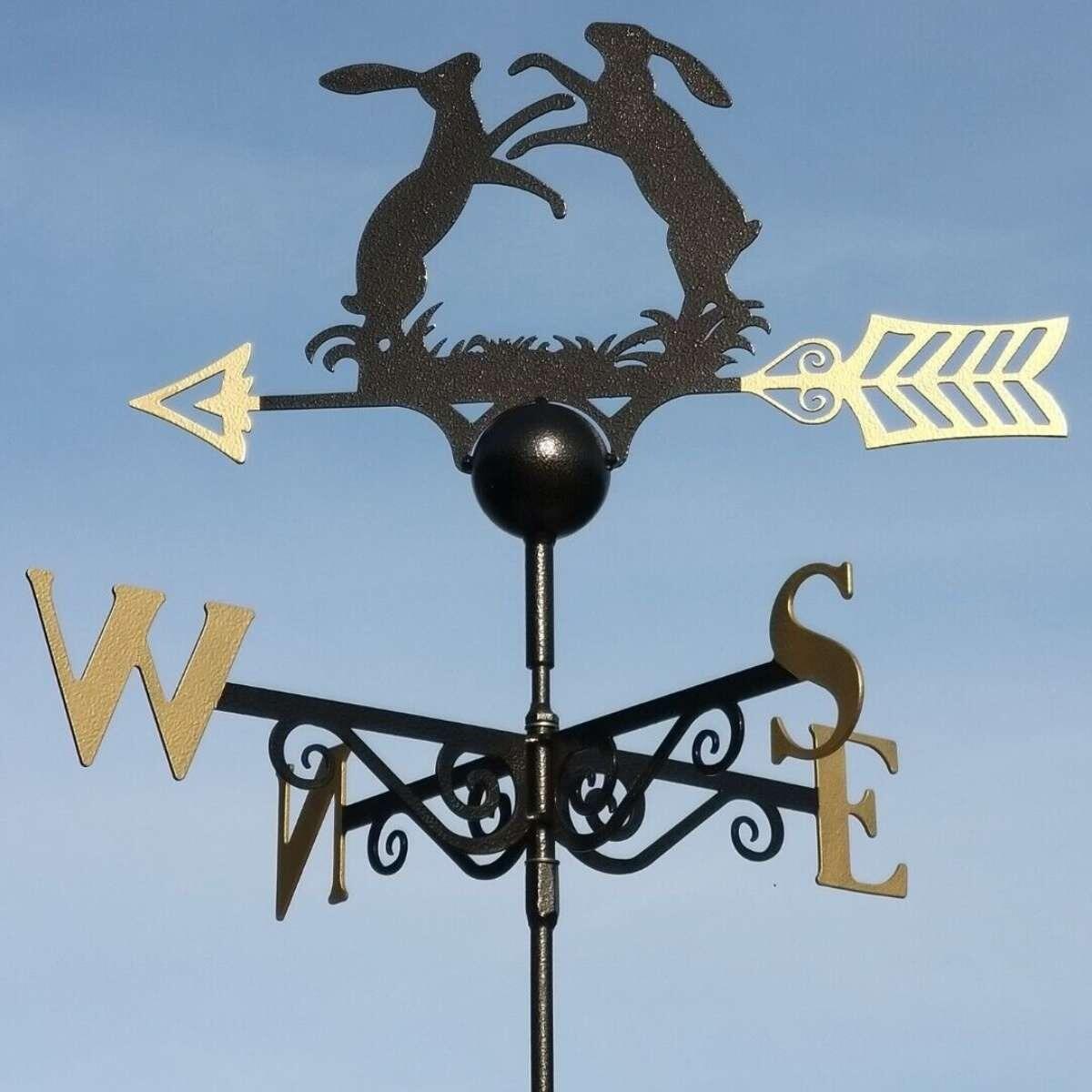 Boxing hares weathervane