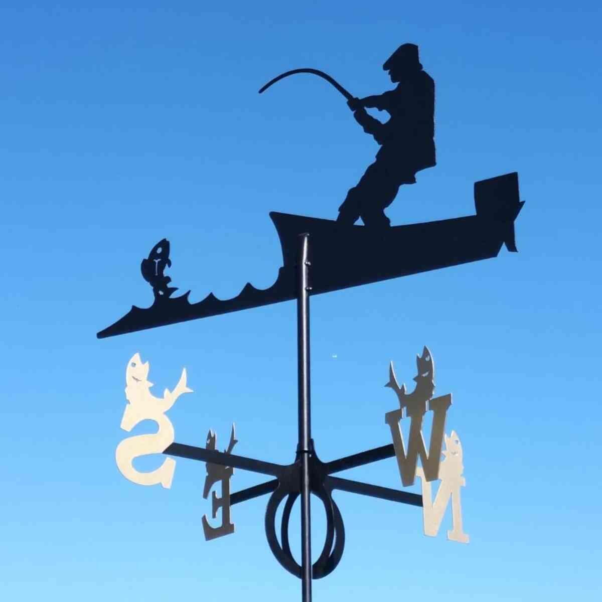 Large angler weathervane
