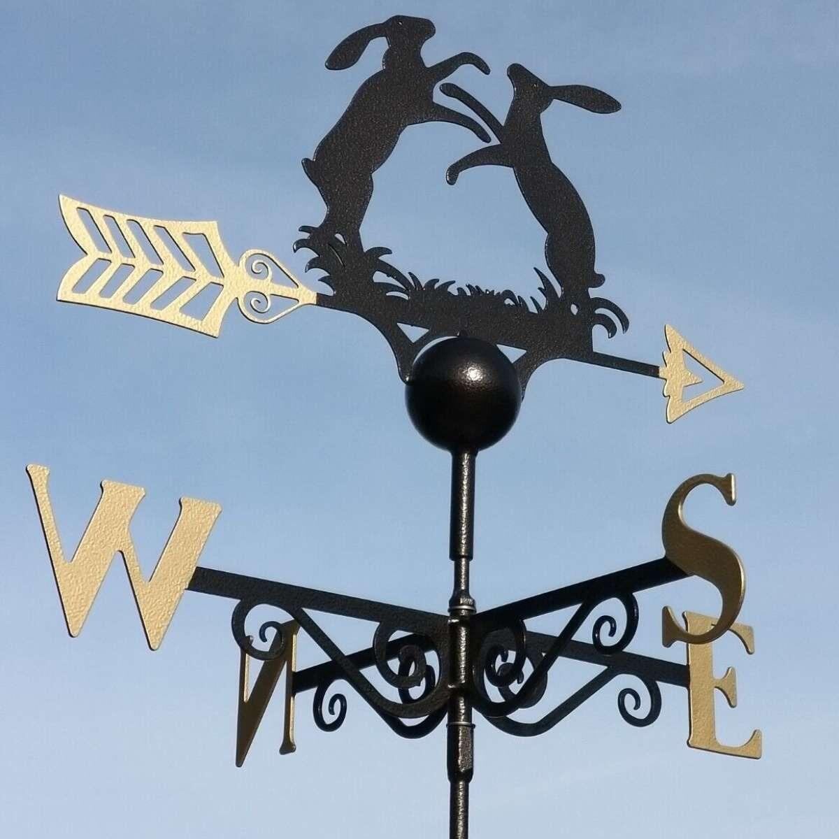 Boxing hares weathervane