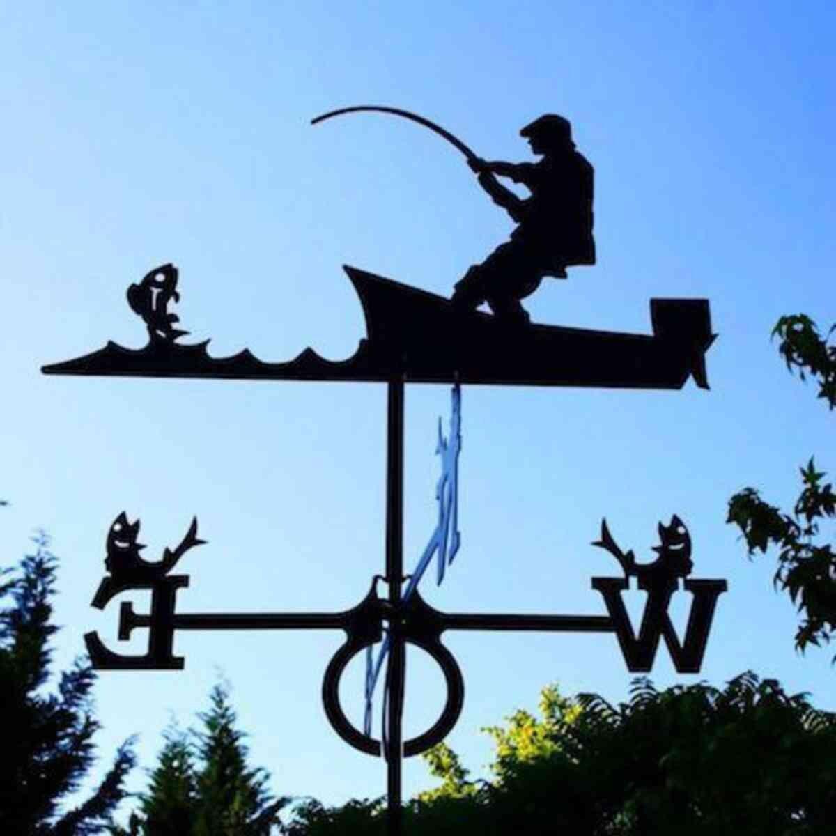 Large angler weathervane