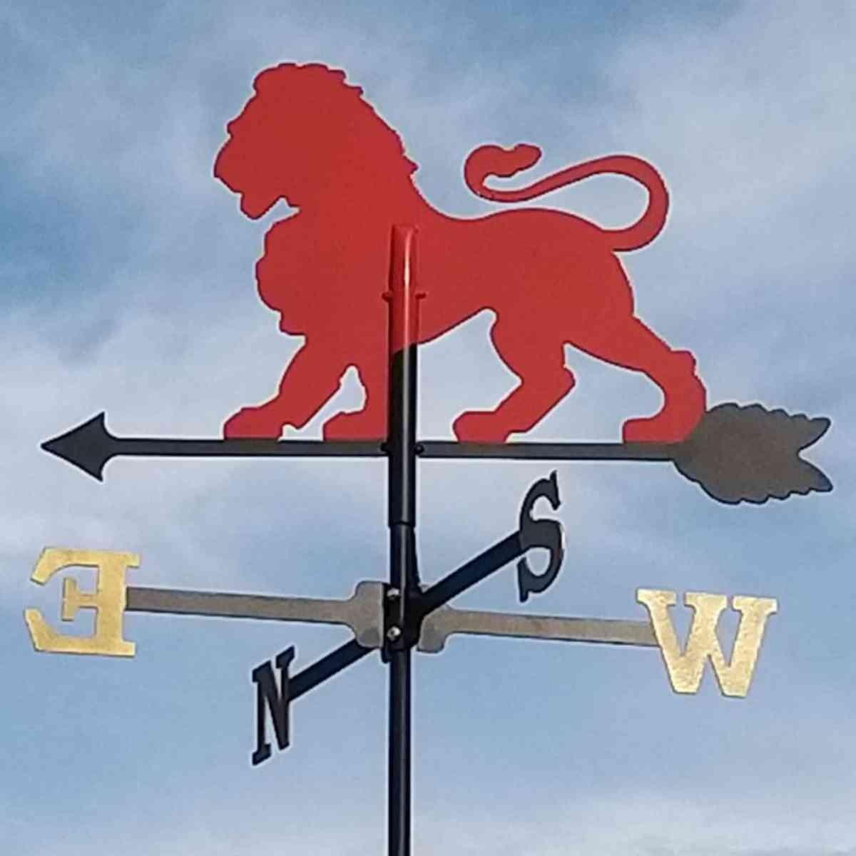 Medium red lion weathervane