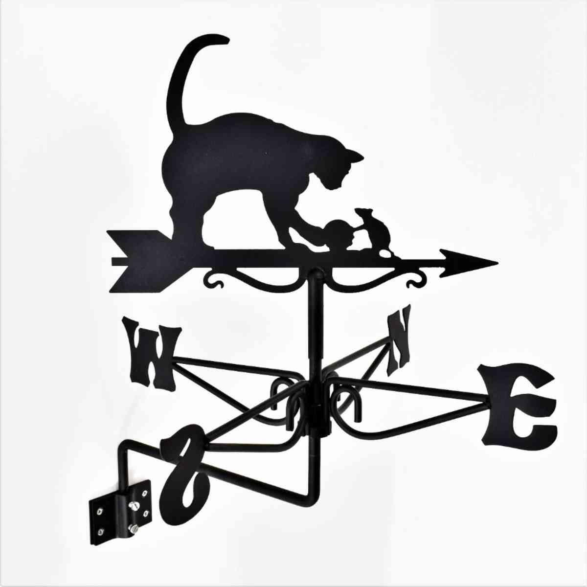 Cat and mouse mini weathervane