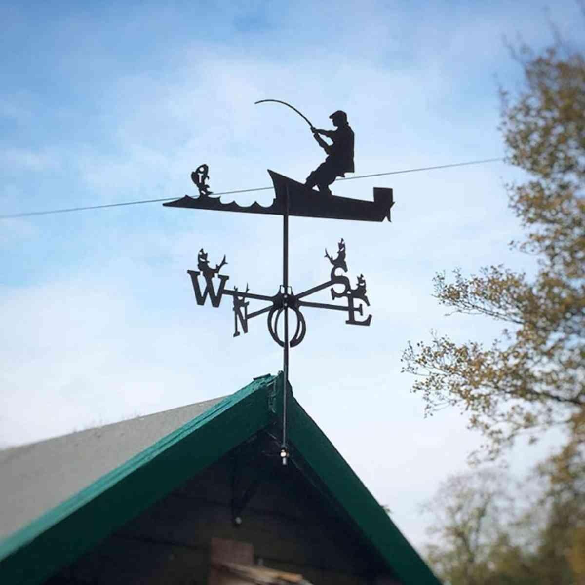 Large angler weathervane