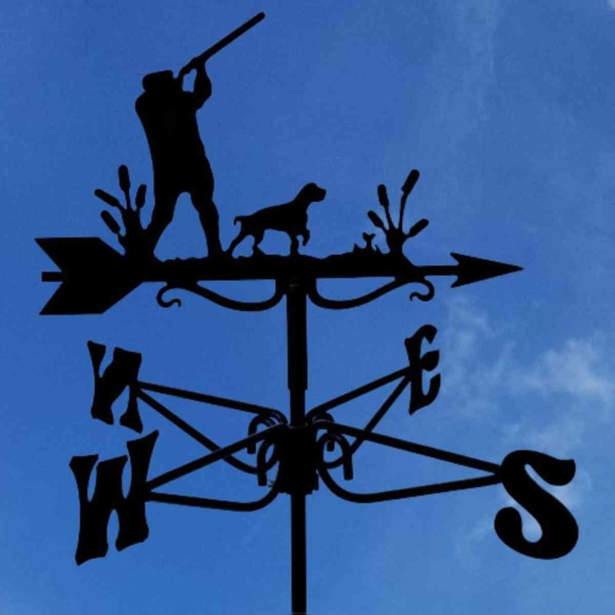 Man with shotgun mini weathervane