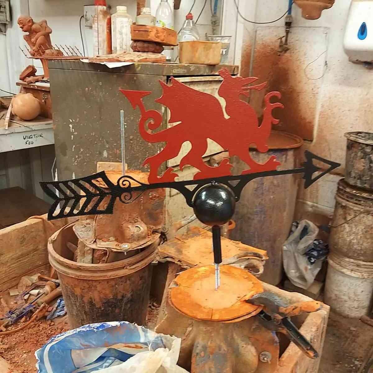 Welsh red dragon weathervane