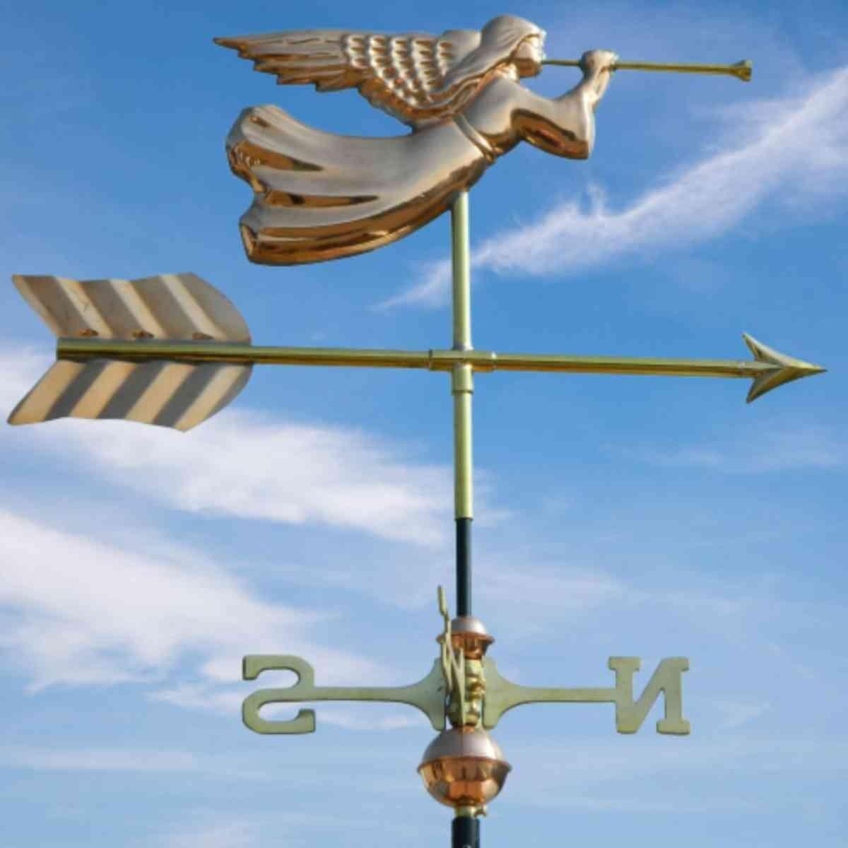 Medium copper angel weathervane
