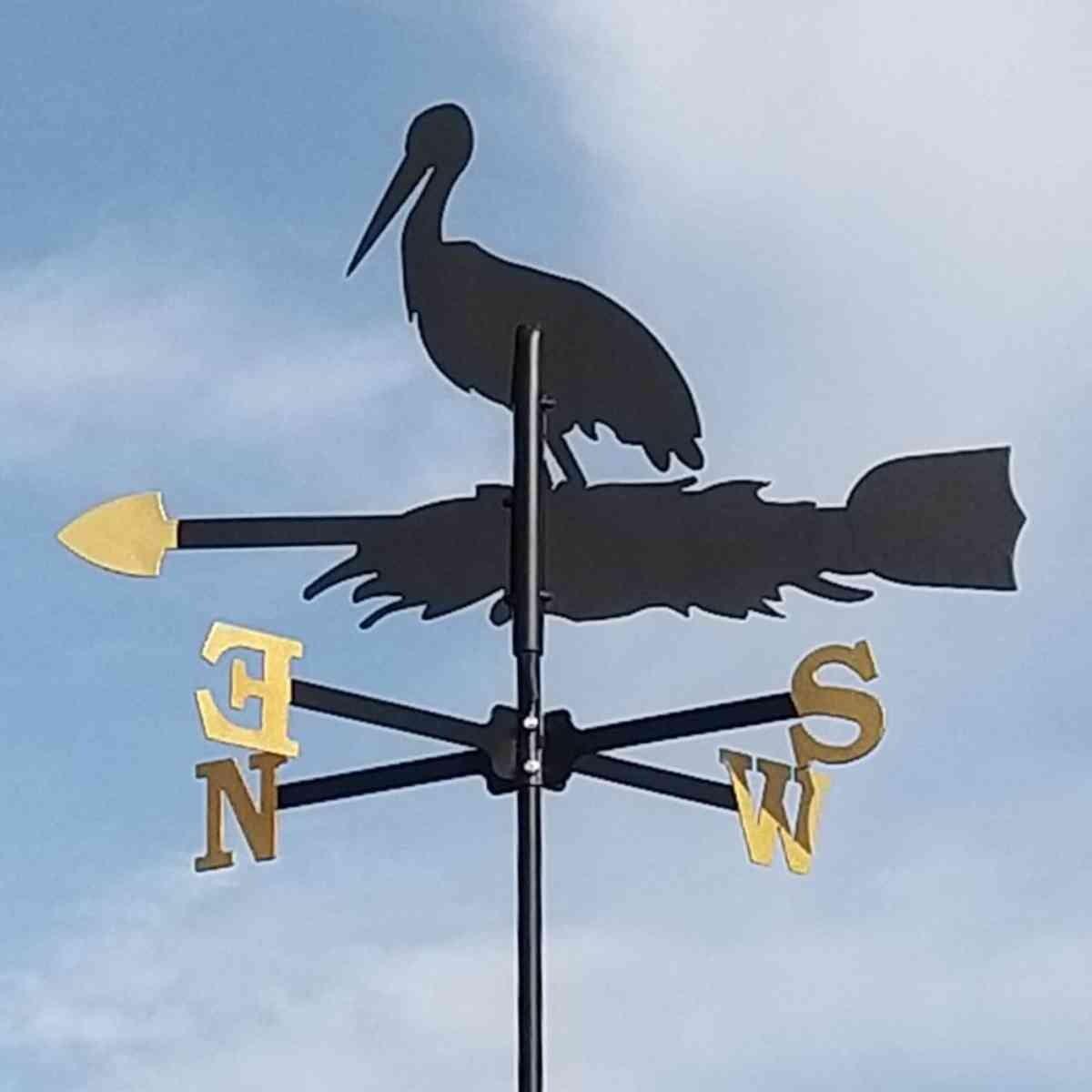Medium stork weathervane