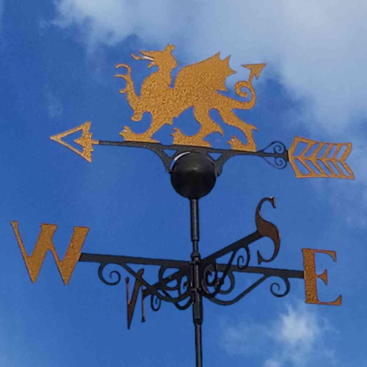 Welsh gold dragon weathervane