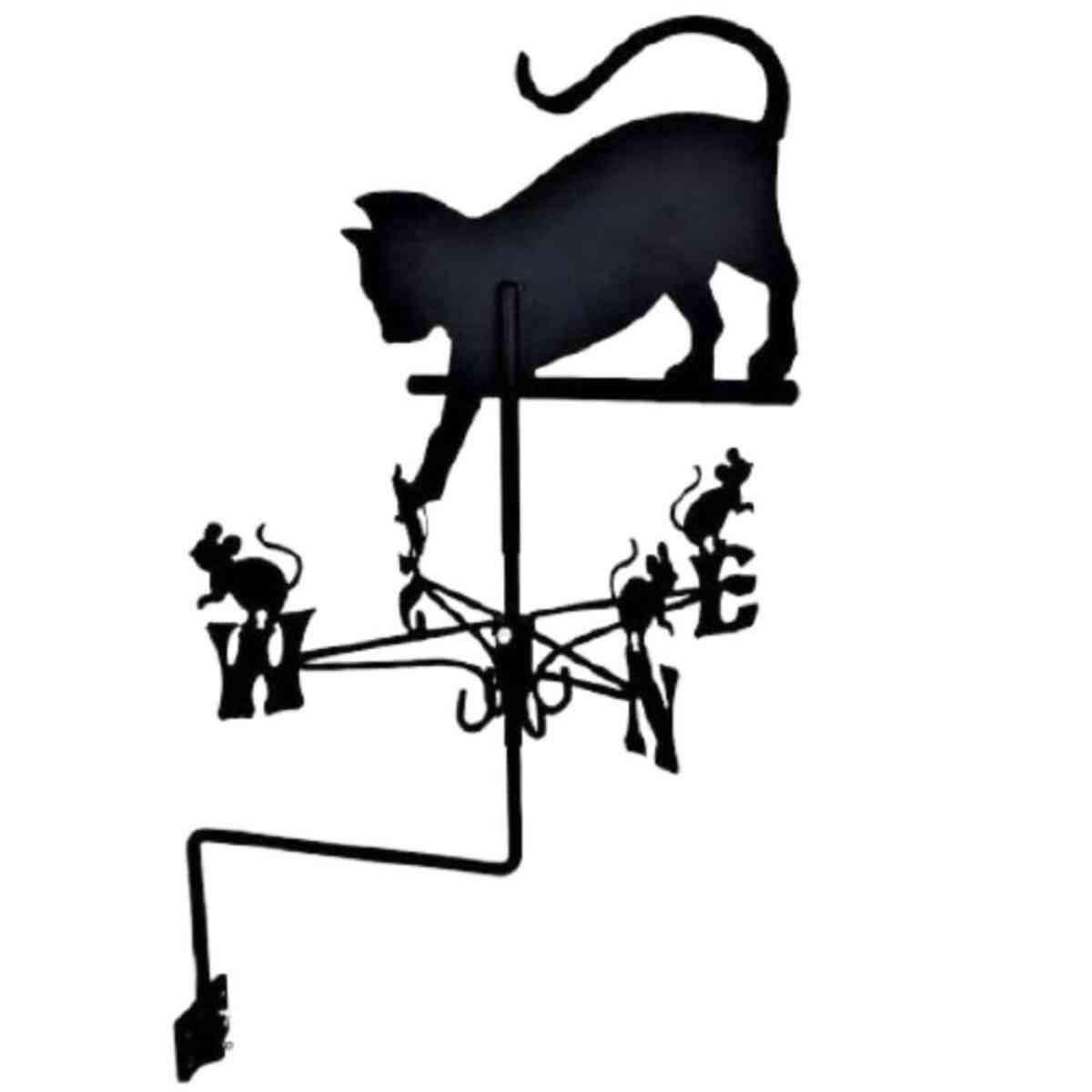 Cat and mouse traditional weathervane